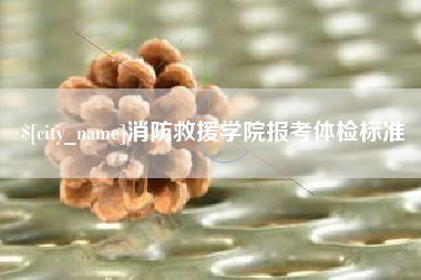 长沙消防救援学院报考体检标准