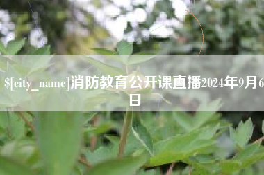 长沙消防教育公开课直播2024年9月6日