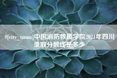 长沙中国消防救援学院2021年四川录取分数线是多少