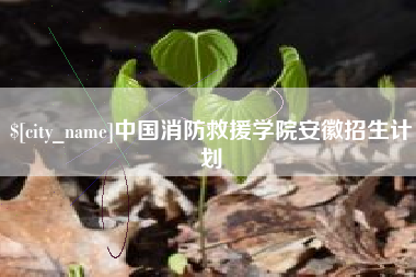长沙中国消防救援学院安徽招生计划