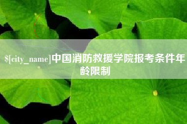 长沙中国消防救援学院报考条件年龄限制