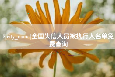 长沙全国失信人员被执行人名单免费查询