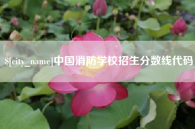 长沙中国消防学校招生分数线代码