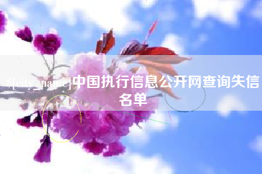 长沙中国执行信息公开网查询失信名单