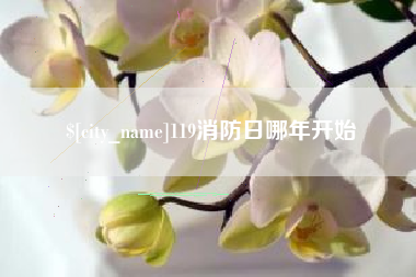 长沙119消防日哪年开始