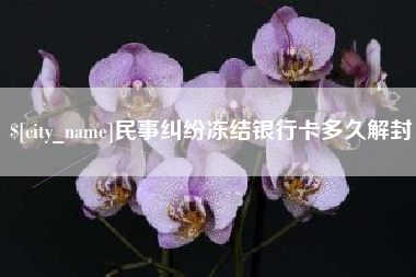 长沙民事纠纷冻结银行卡多久解封