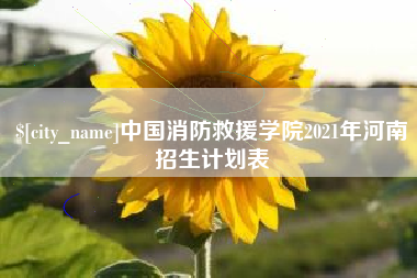 长沙中国消防救援学院2021年河南招生计划表