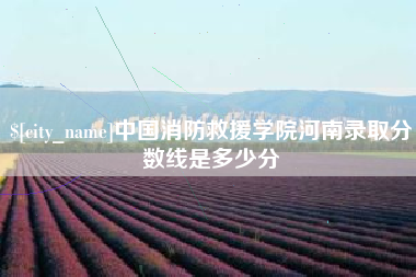 长沙中国消防救援学院河南录取分数线是多少分